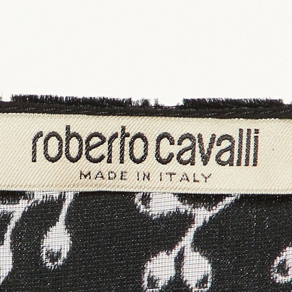 Roberto Cavalli Black Devore Elasticated Waist De… - image 4